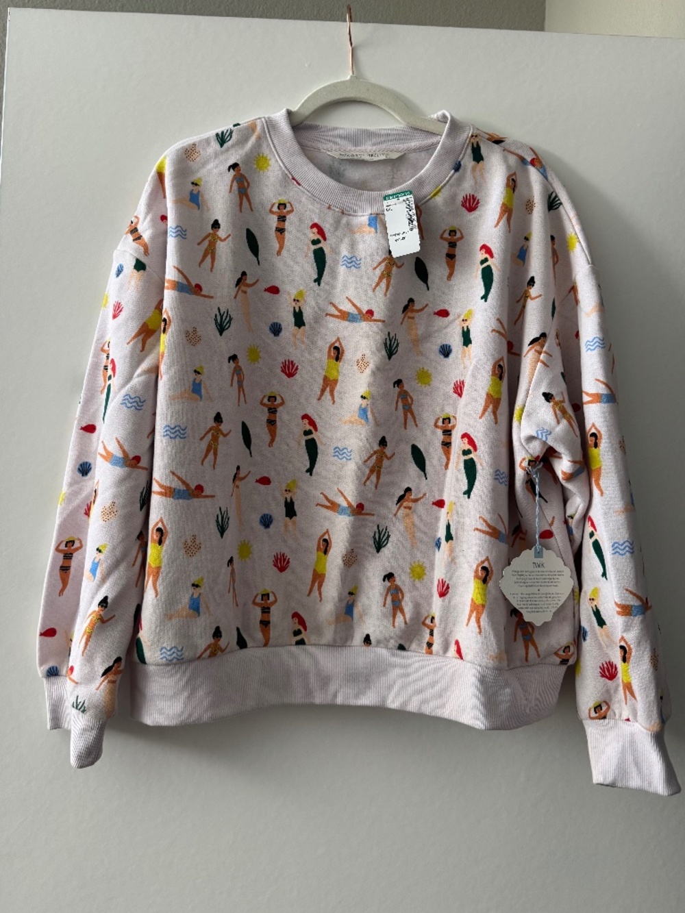 Twik x Kate Pugsley Mermaid Swimmer Sweatshirt NWT Size L